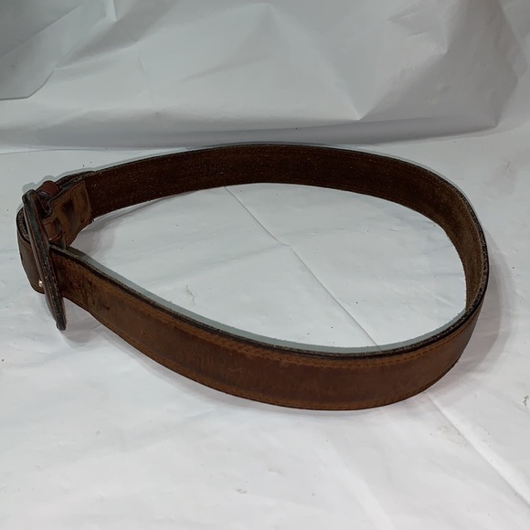 GORBANI Brown Leather Belt Size Medium - Picture 2 of 7